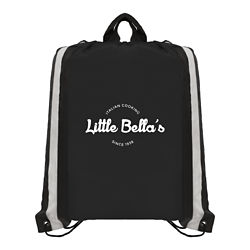 Customized Polyester Drawstring Bag with Reflective Stripes