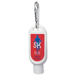 Customized 1.8 oz SPF 30 Sunscreen with Carabiner