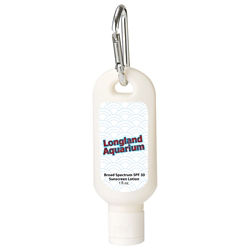 Customized 1 oz SPF 30 Sunscreen with Carabiner