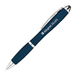 Customized Metallic Curvaceous Ballpoint Stylus Pen