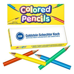 Customized Kido Mini Pre-Sharpened Coloured Pencils - 4 Ct